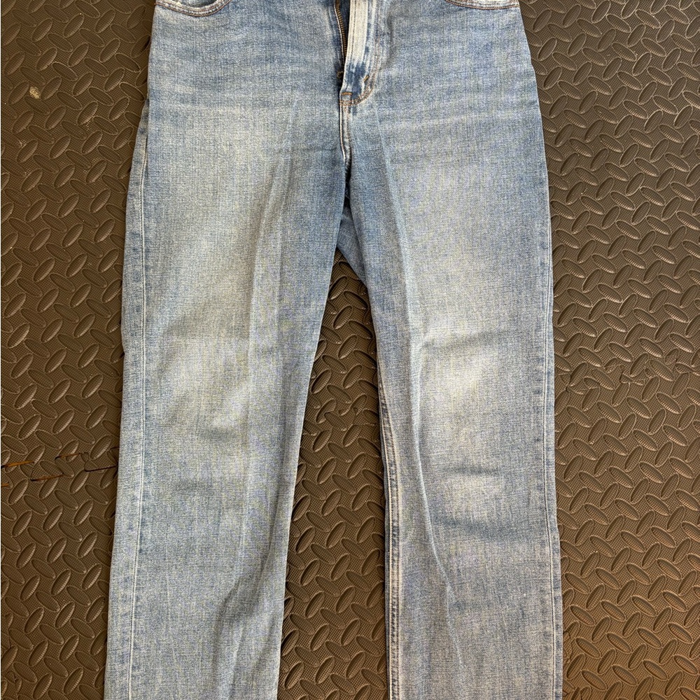 Abercrombie & Fitch Blue Straight Jeans with Natural Fading